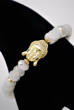 Moonstone Buddha Bead Bracelet